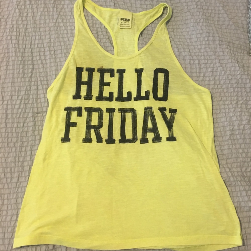 Victoria’s Secret “HELLO FRIDAY” Tank Top NWOT